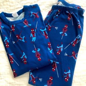 Hanna Andersson Marvel Spiderman Comic Adult Long John Organic Cotton Pajamas